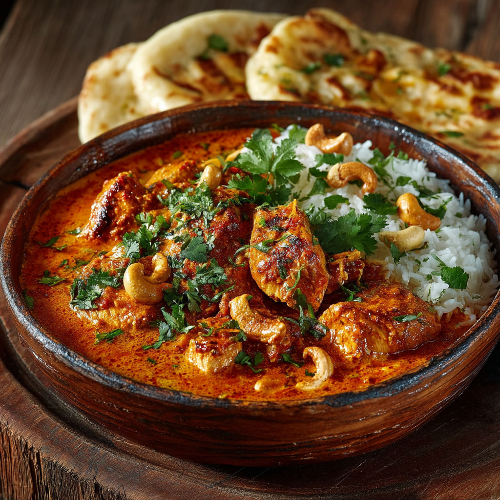 Un plat de curry avec des légumes et des grains de riz.