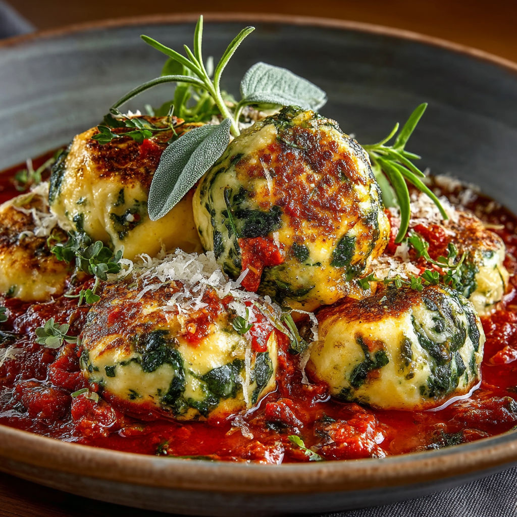 Raviolis tout nus aux épinards.