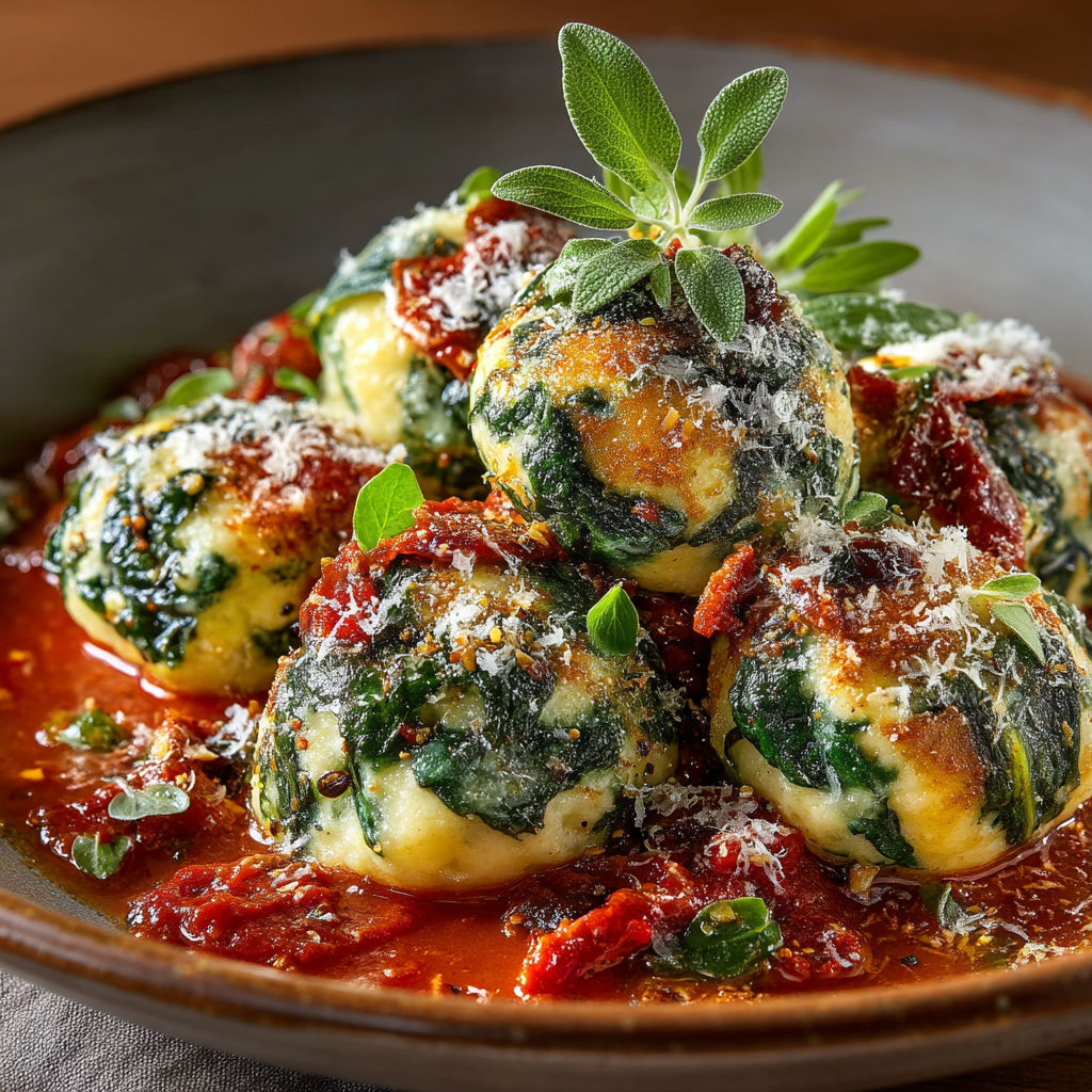 Raviolis de légumes verts.