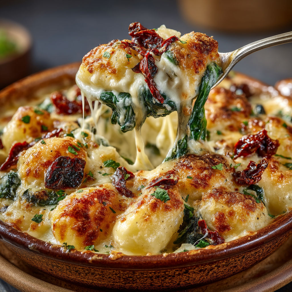 Une pâte de fromage avec des légumes verts.