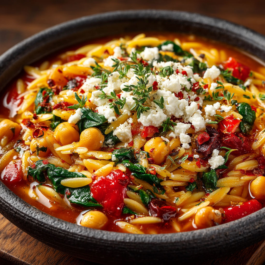 Orzo à la méditerranéenne.