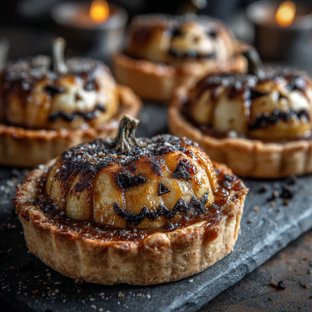 Tarte aux pommes façon têtes réduites.