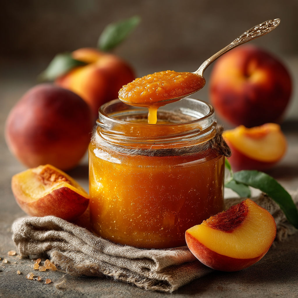 Une jarre de miel sur une table.