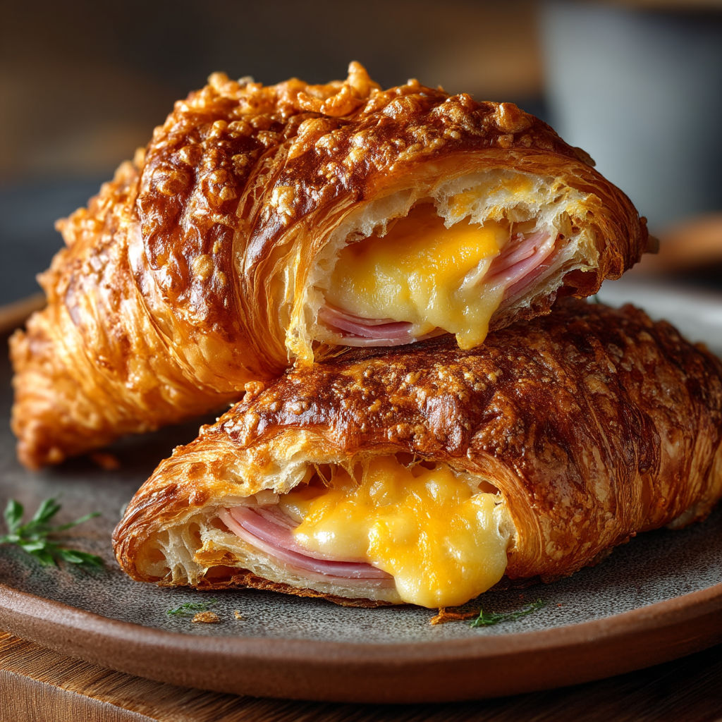 Croissant au fromage.