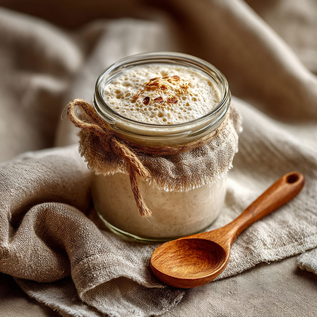 Une boîte de beurre en verre avec une cuillère en bois.