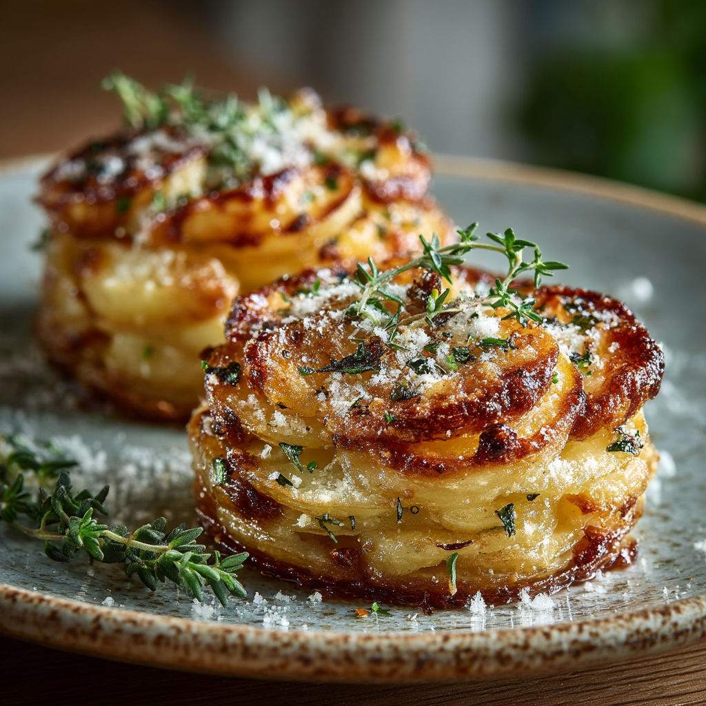Two pizzas with herbs on top.