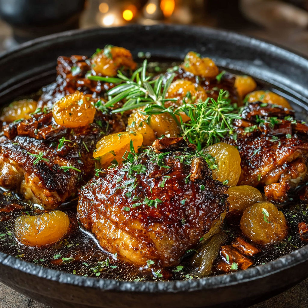 Poulet au pain d'épices et au miel.