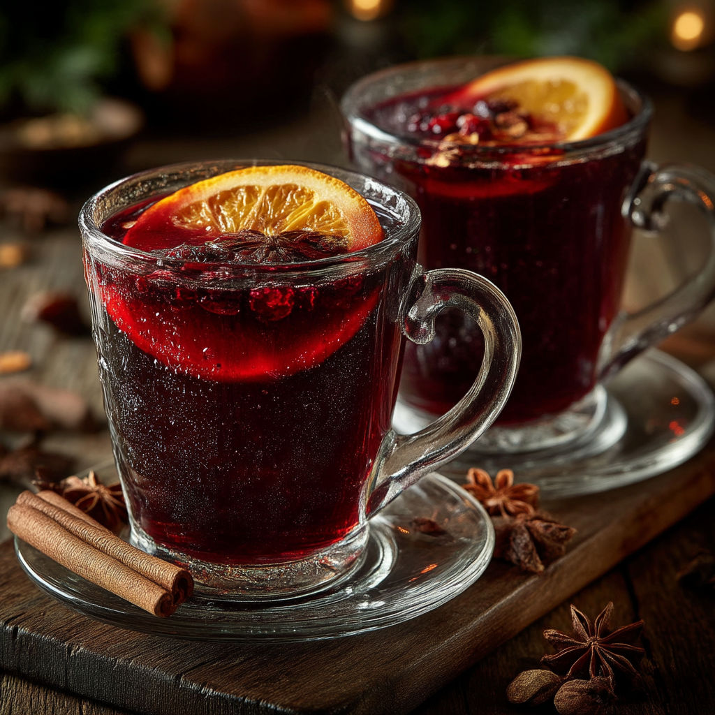 Un verre de boisson rouge avec une orange.