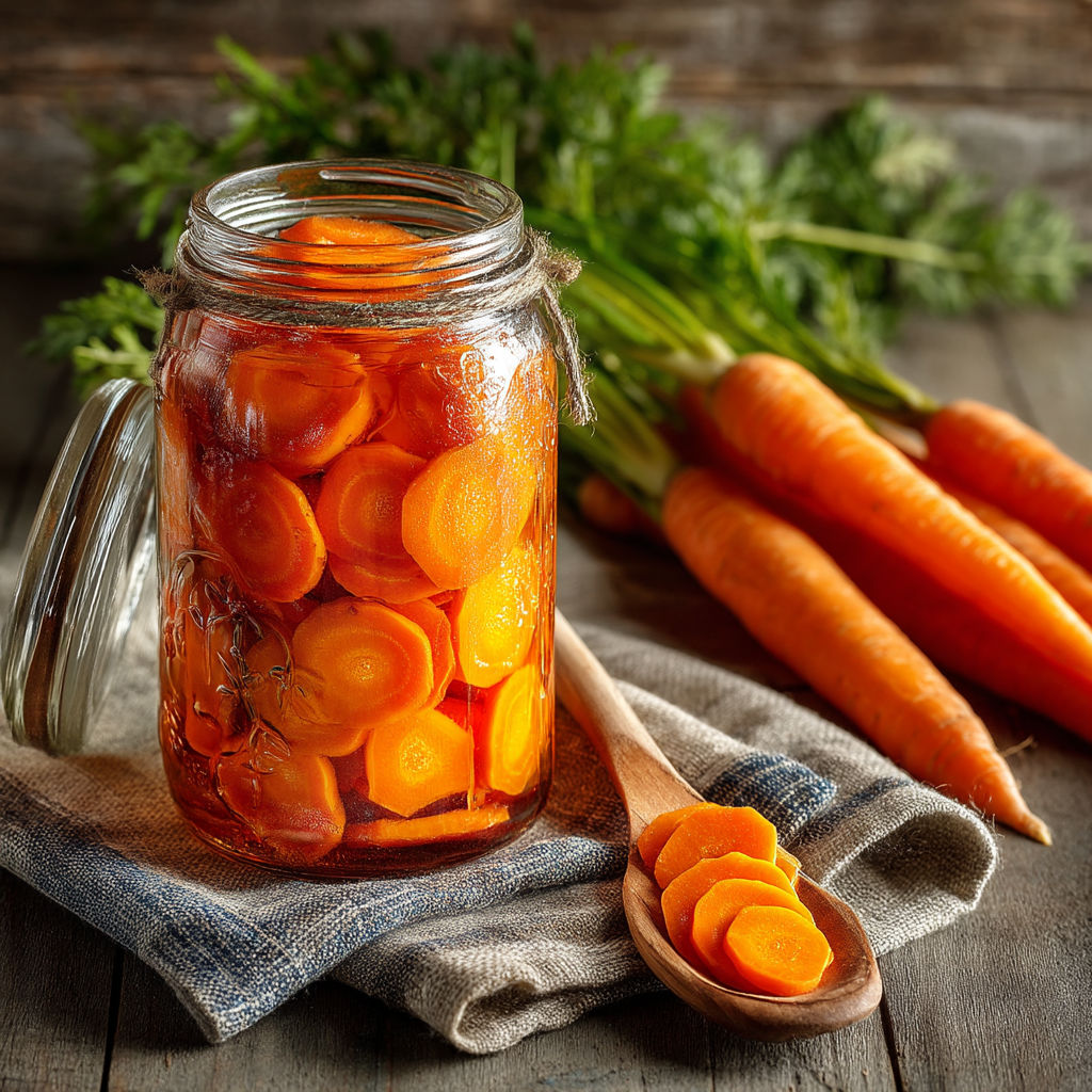 Un vase rempli de carottes.