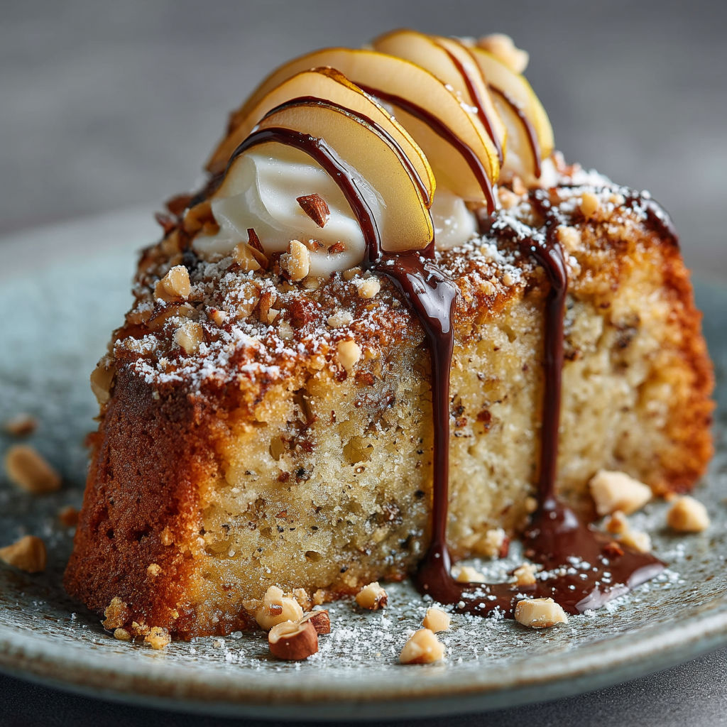 Une tarte aux noix et au chocolat.