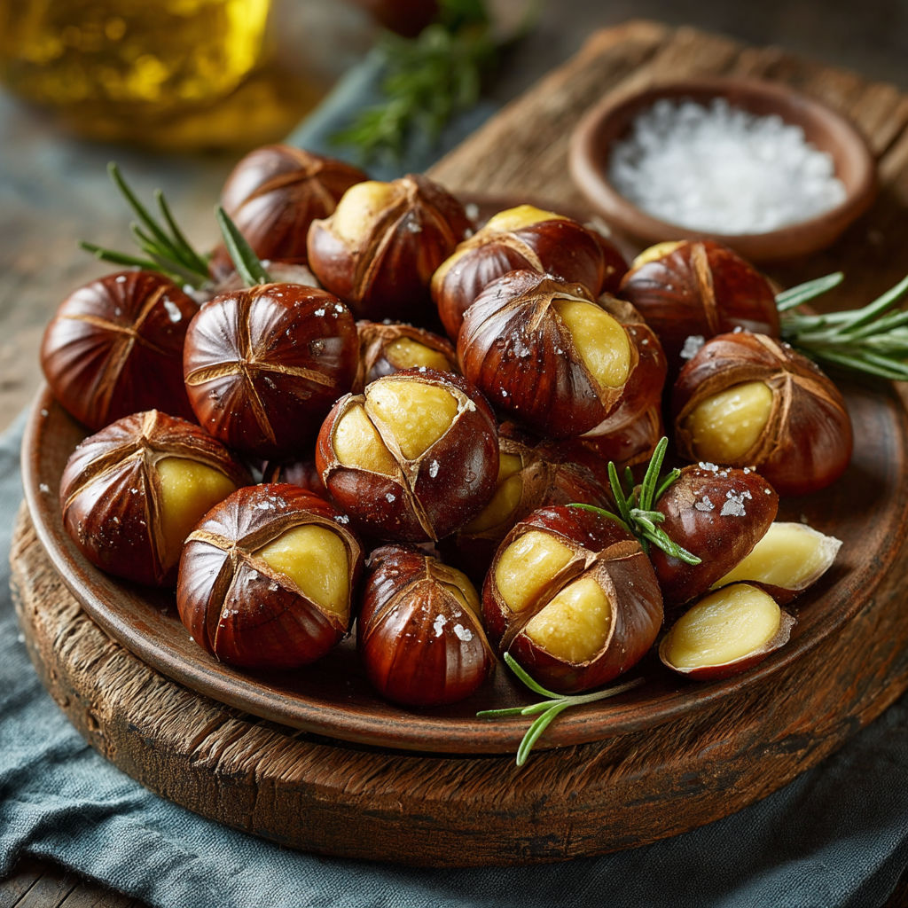 Châtaignes grillées au Air fryer.