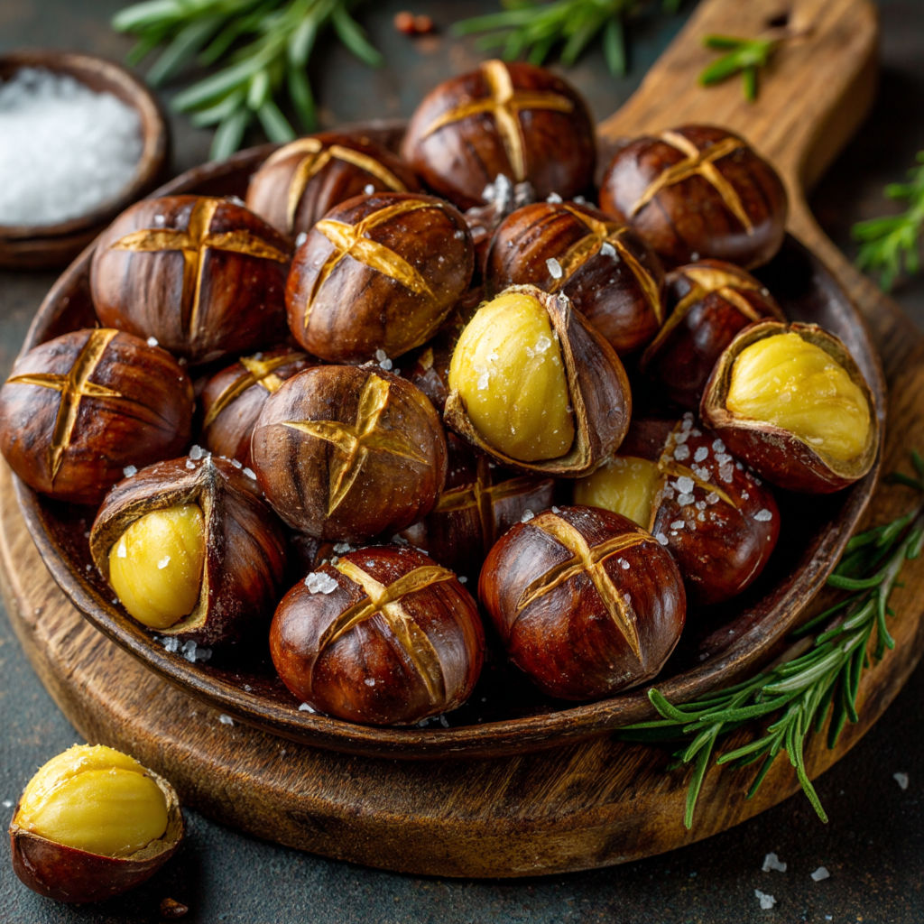 Châtaignes grillées au Air fryer.