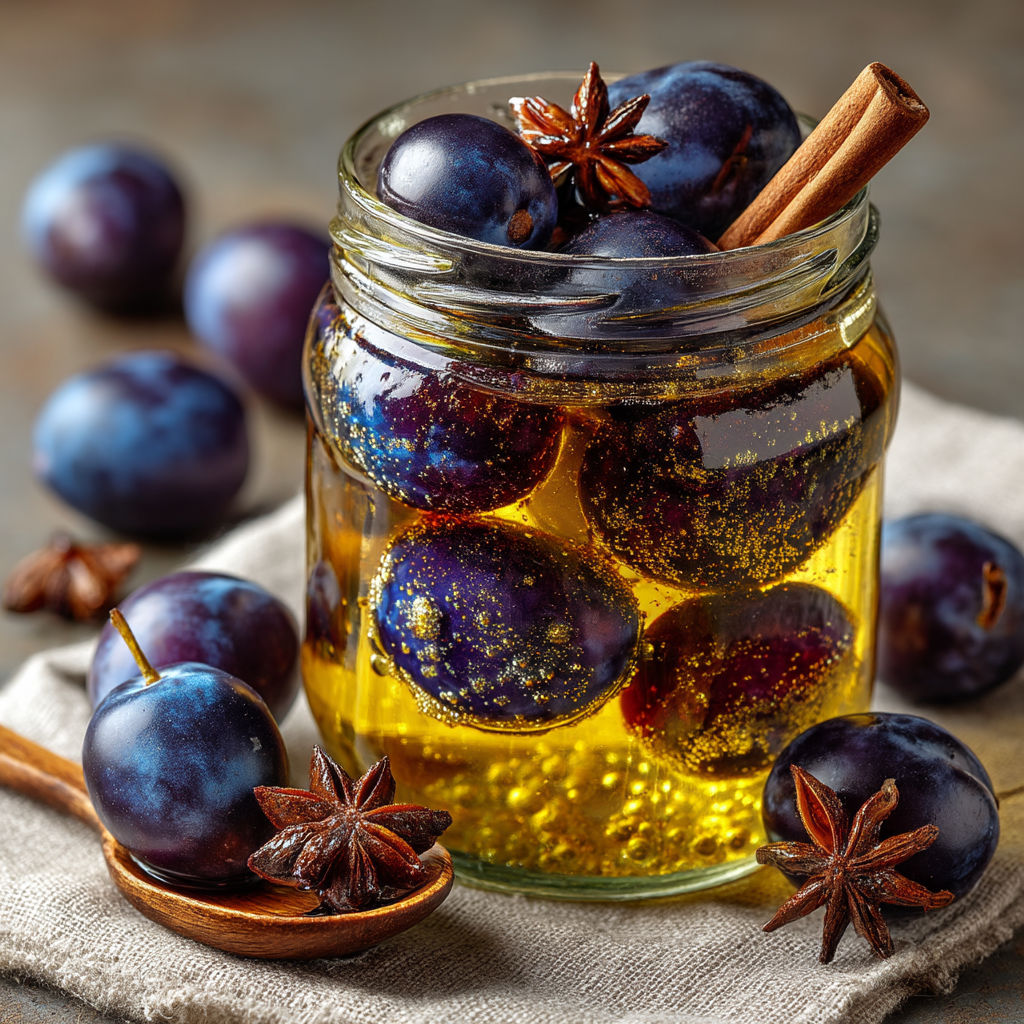 Un vase rempli de cerises et de cinnamon.