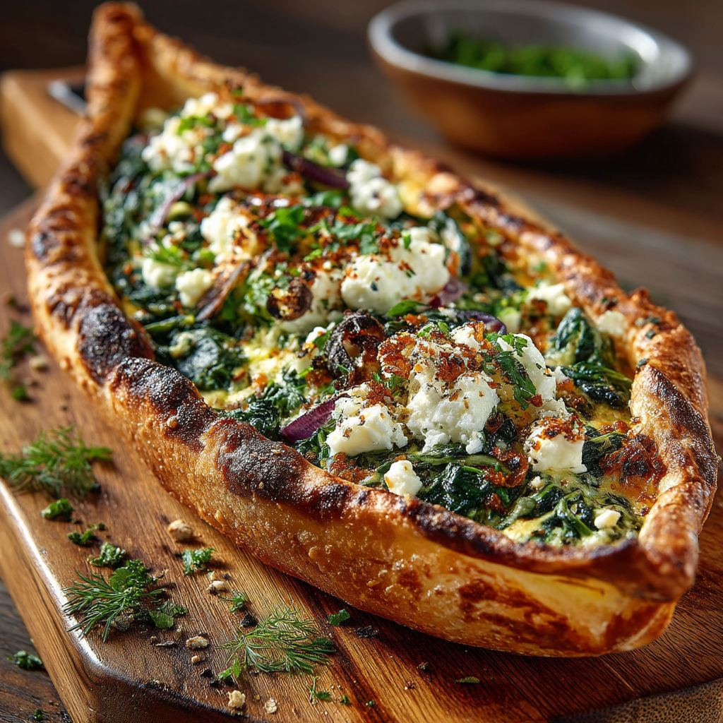 Pide aux Epinards et à la Feta.