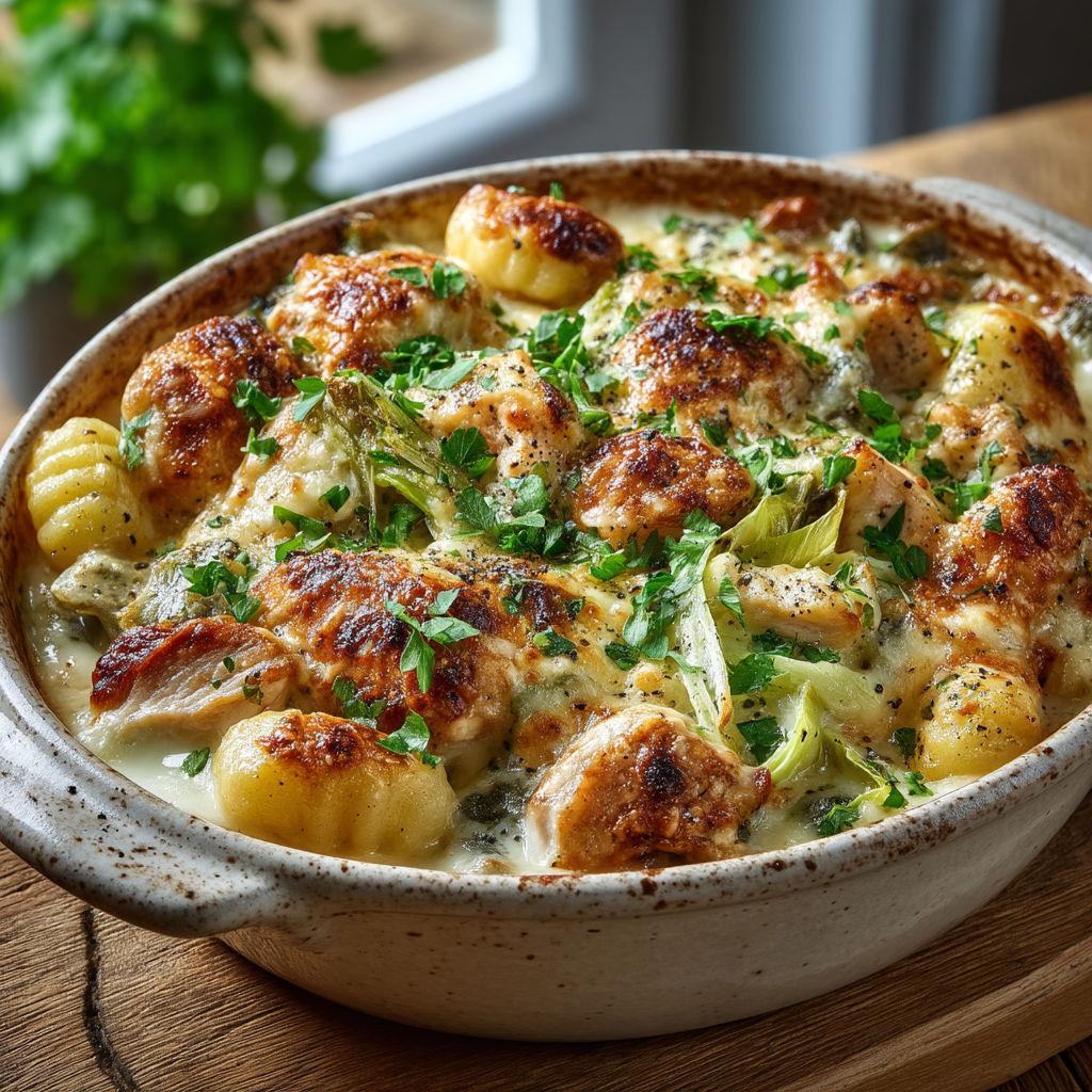 Une casserole de macaroni et de légumes.