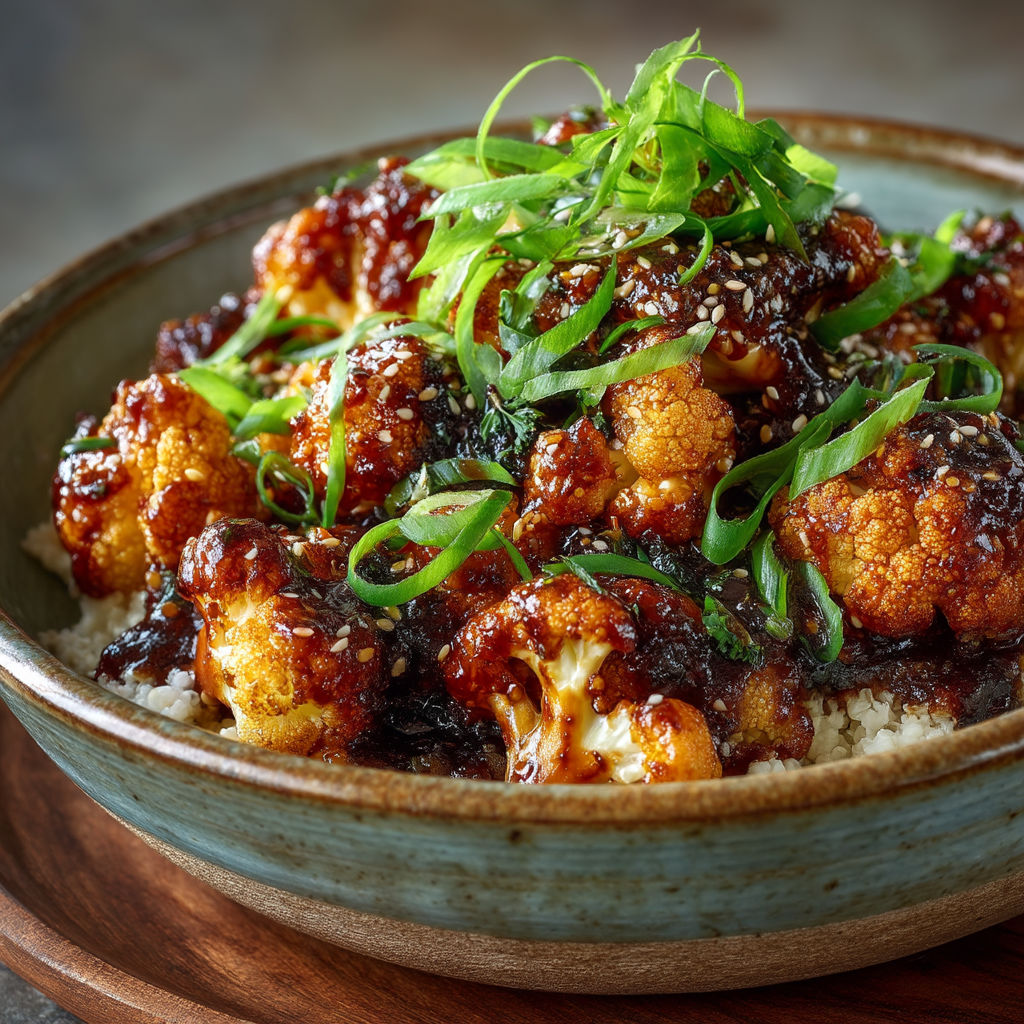 Une assiette de riz et de légumes verts.