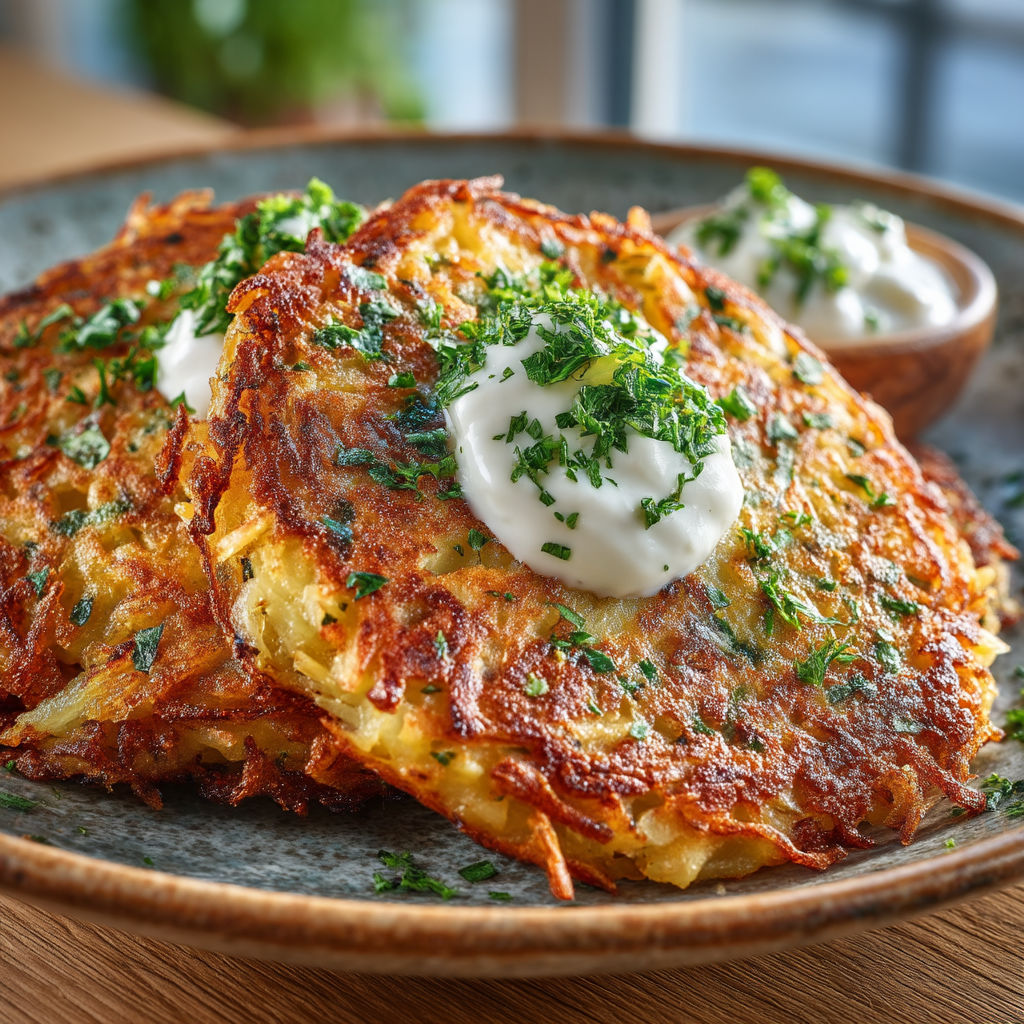 Galettes de pommes de terre et topinambour.