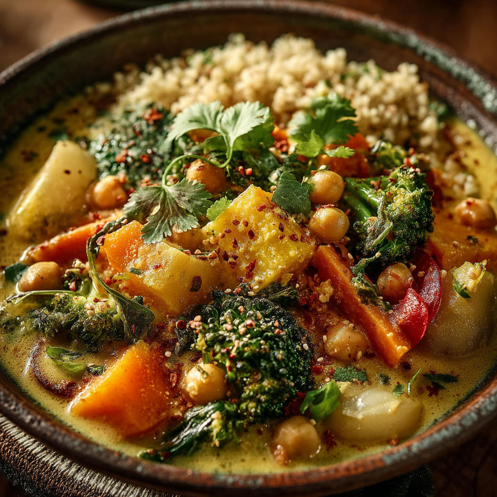 Une assiette de légumes et graines colorées.