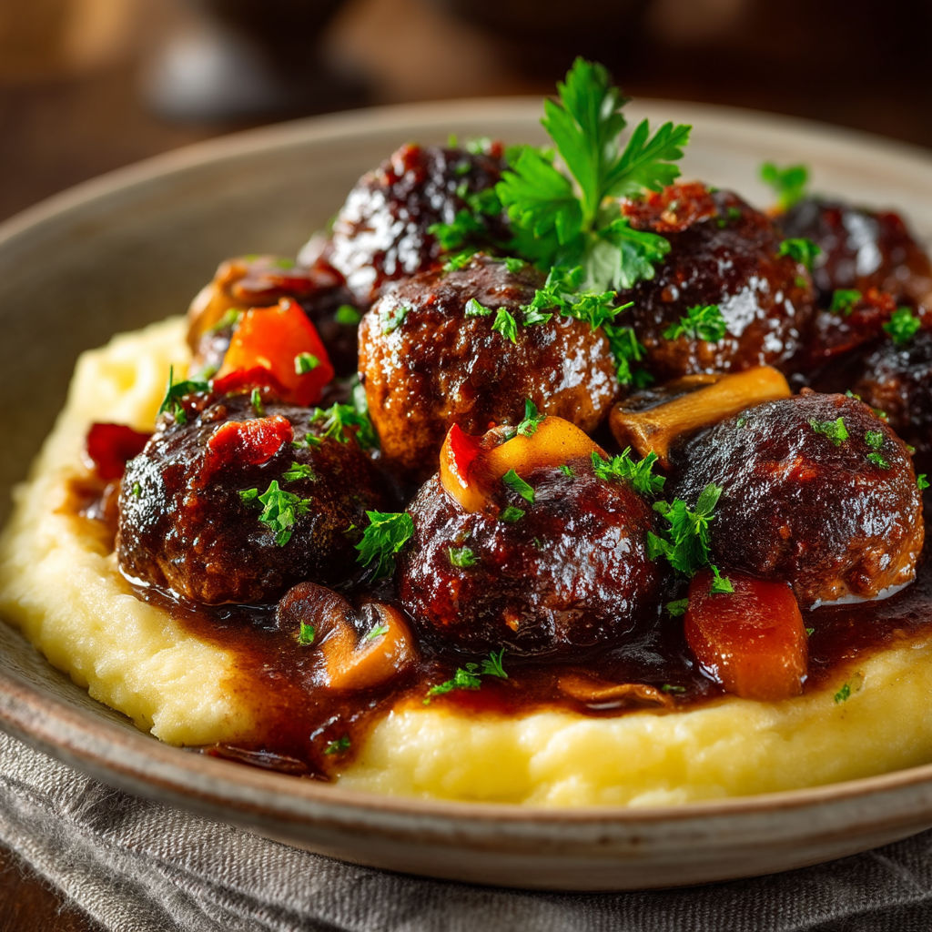 Une assiette de gnocchi et de sauce tomate.