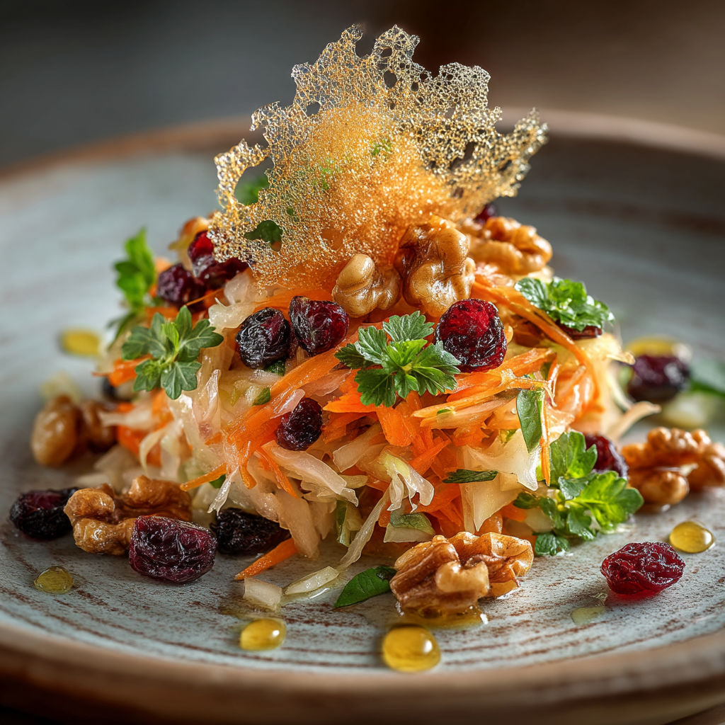 Une salade de carottes et noix de cajou.