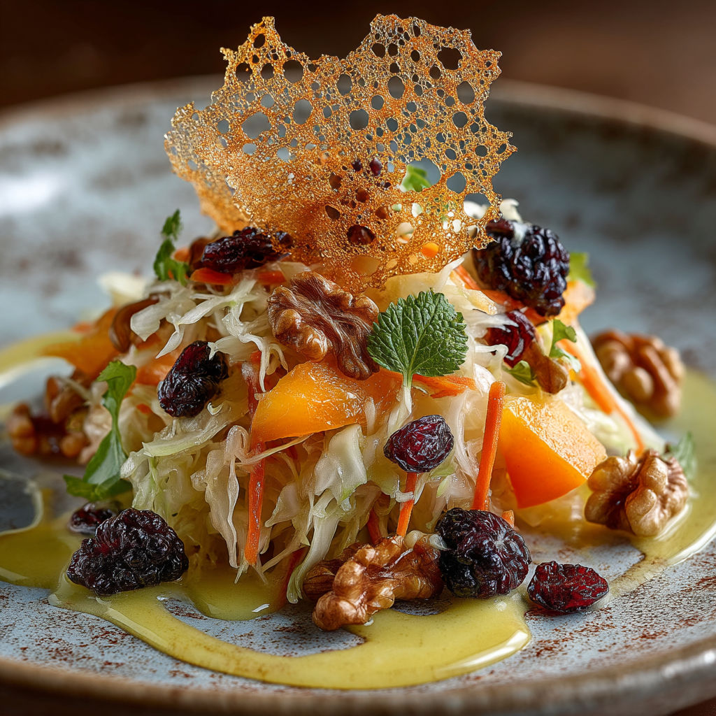 Une salade de carottes et de noix de cajou.