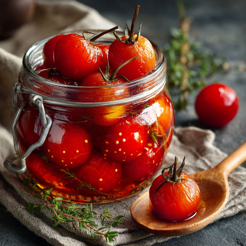 Un vase rempli de tomates.