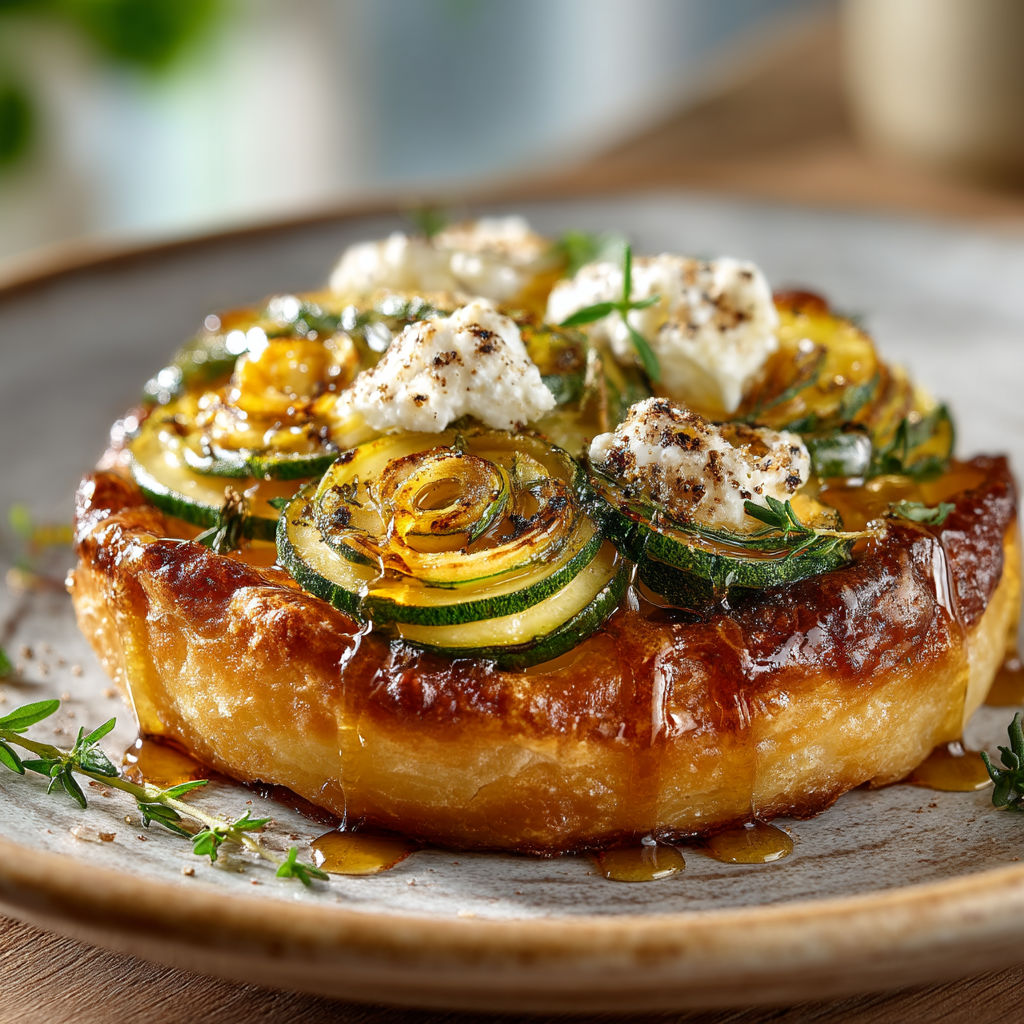 Une tarte aux légumes et fromage.