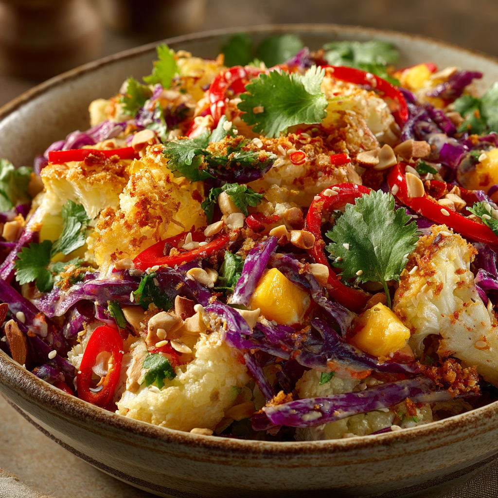 Salade de chou-fleur façon thaï.