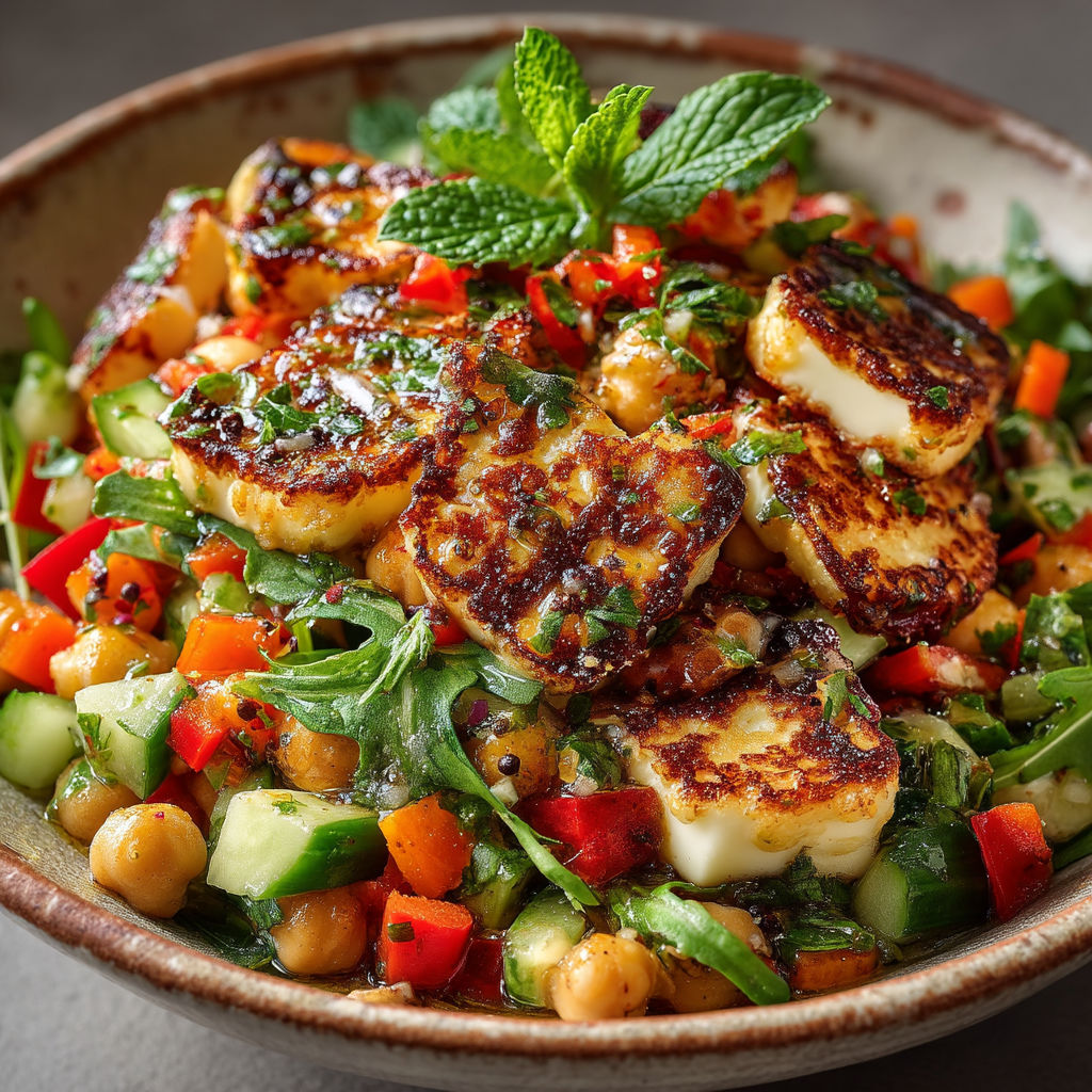 Salade de pois chiche méditerranéenne.