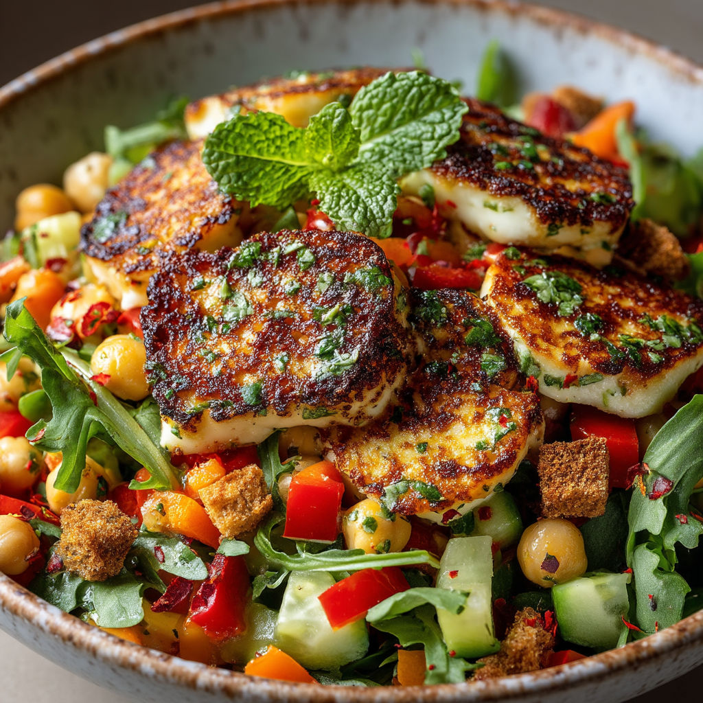 Salade de pois chiche méditerranéenne.