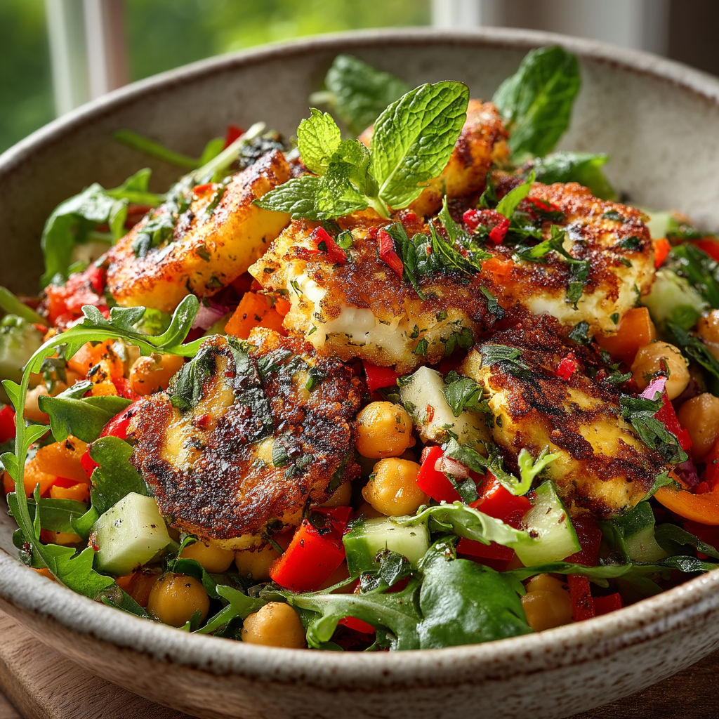 Salade de pois chiche méditerranéenne.