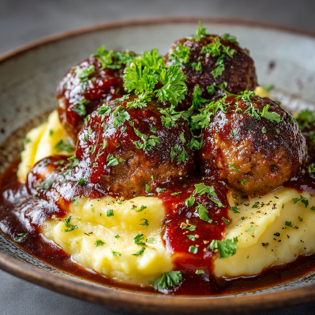 Une assiette de gnocchi sauce tomate et garnie de légumes.