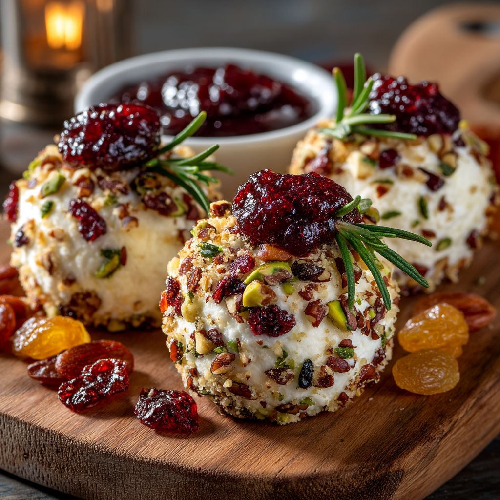 Des billes de chèvre avec des fruits secs et des figues.