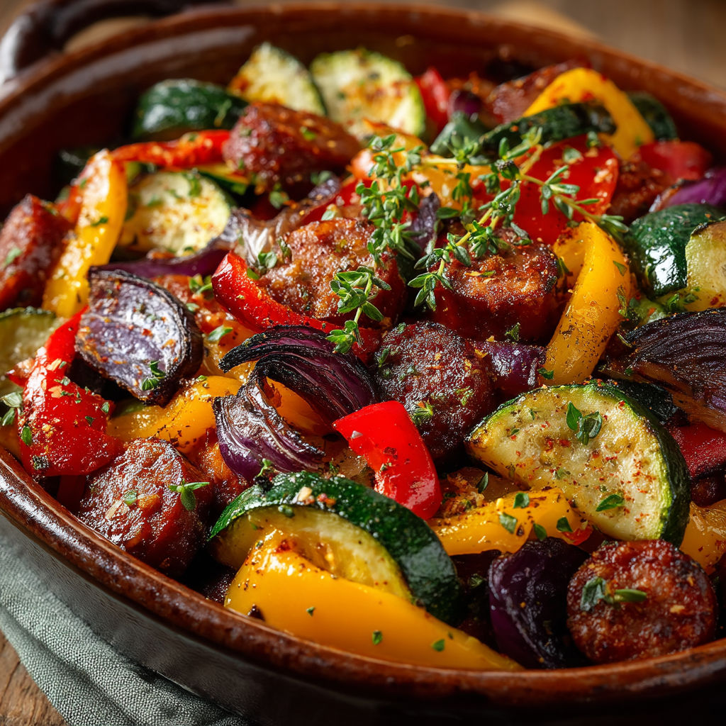 Une grande casserole de légumes colorés.