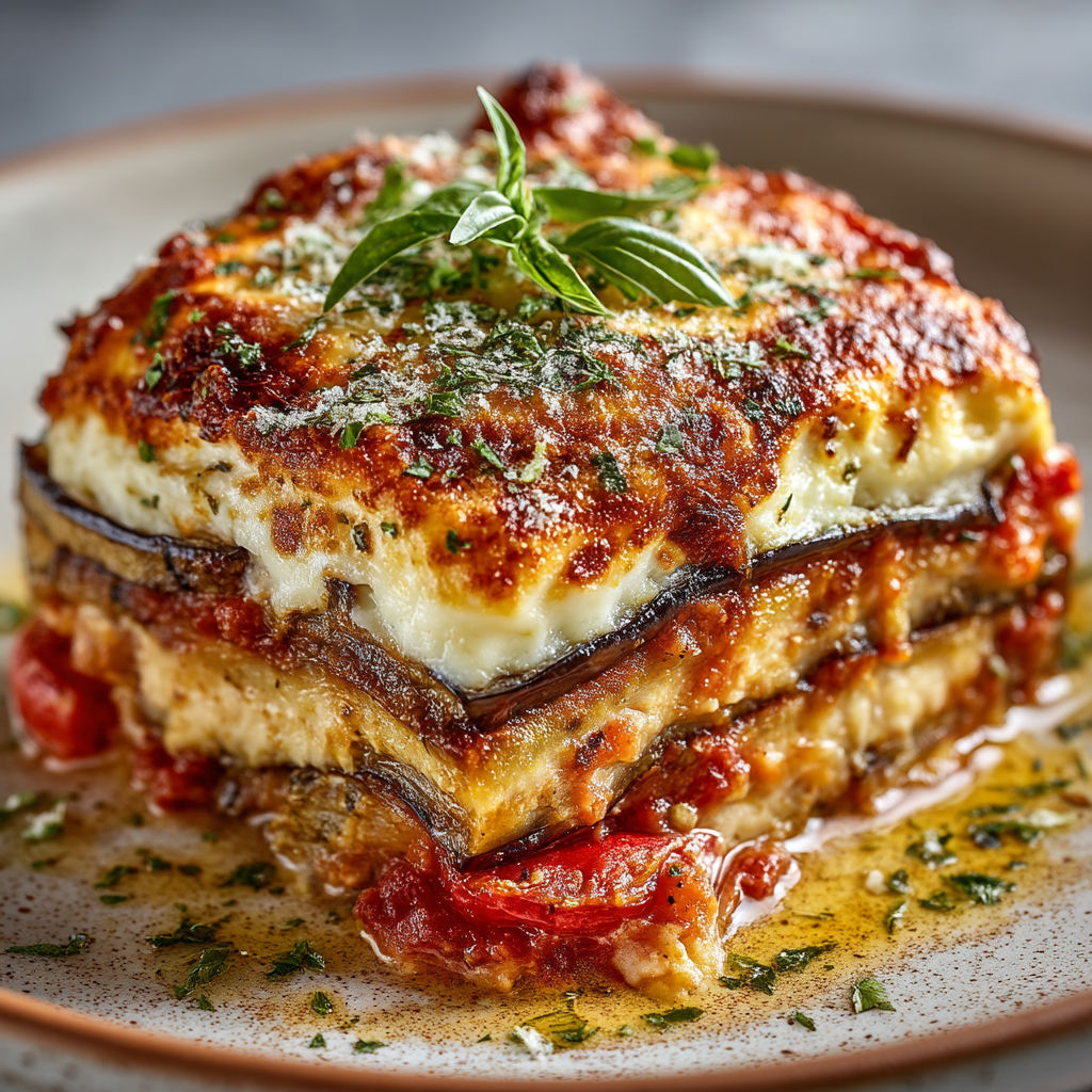 Une pizza maison avec des tomates et des herbes.