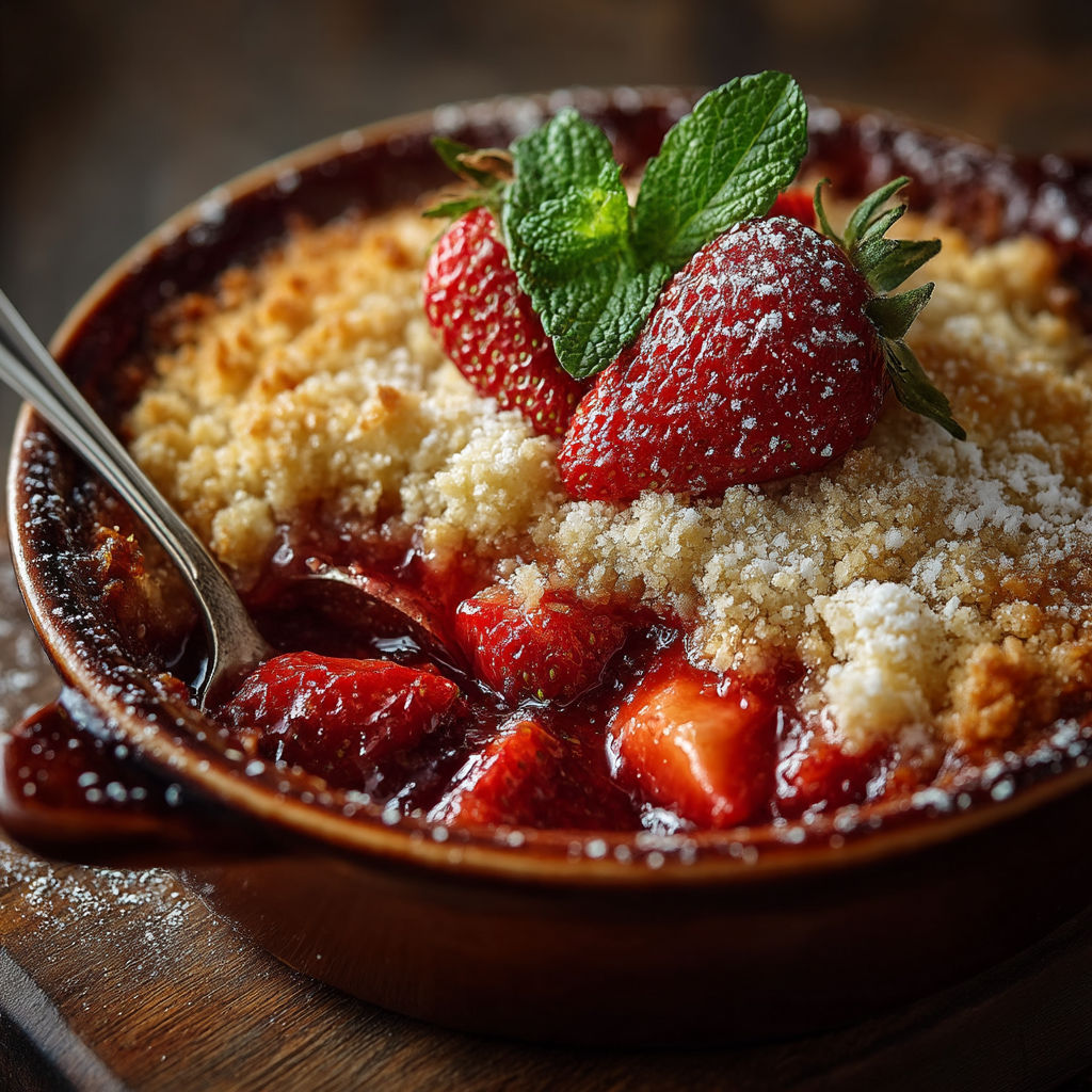 Une tarte aux fraises avec des fraises sur le dessus.