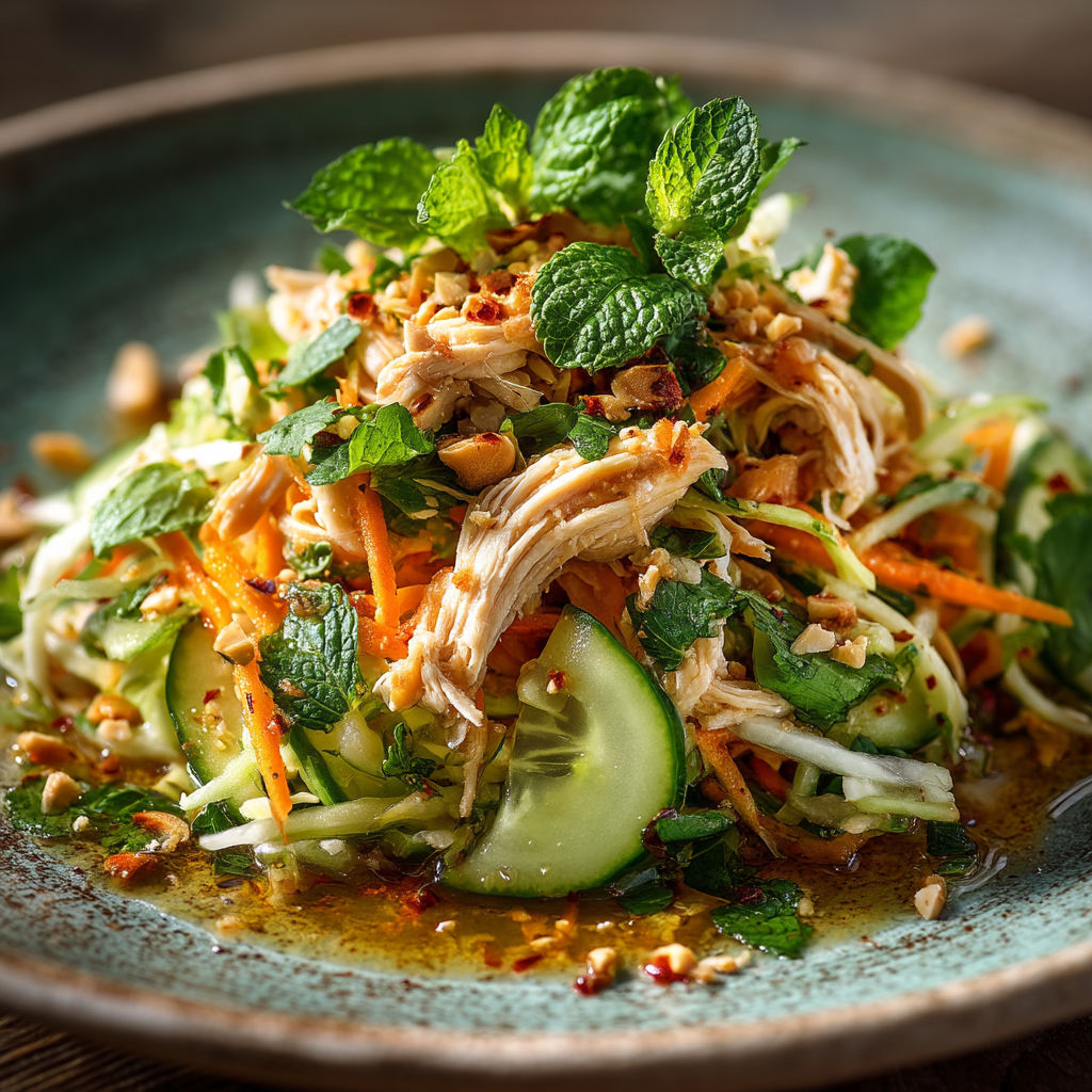 Salade vietnamienne au poulet.