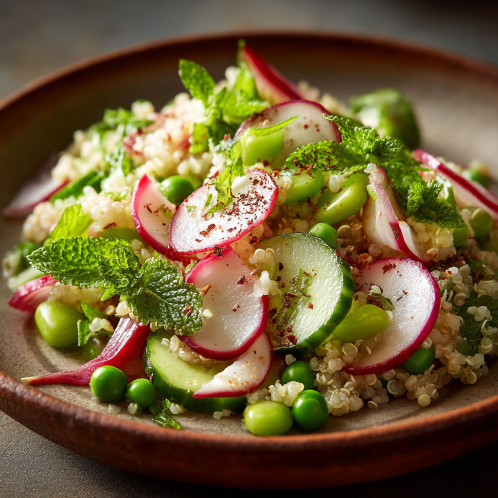 Taboulé de quinoa printanier.
