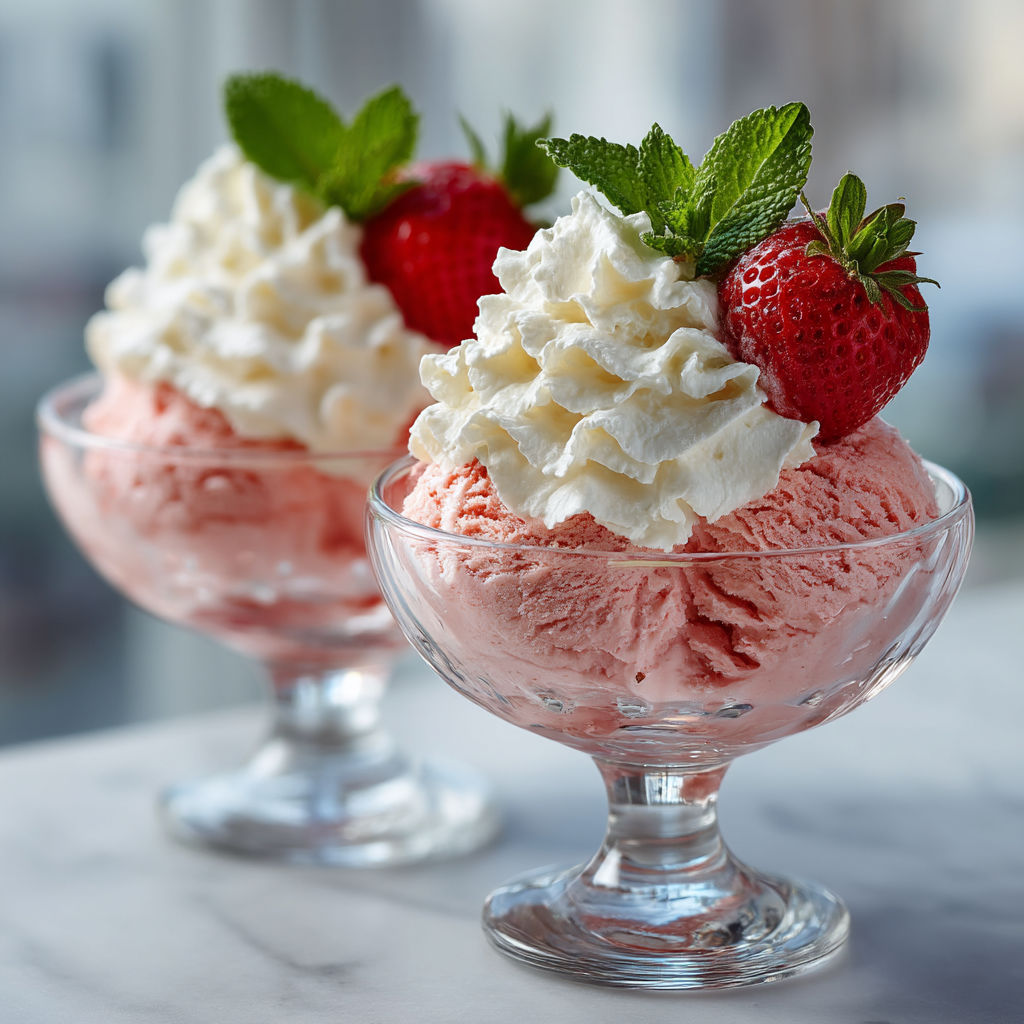 Glace express Fraise-Menthe & chantilly mascarpone au Companion.