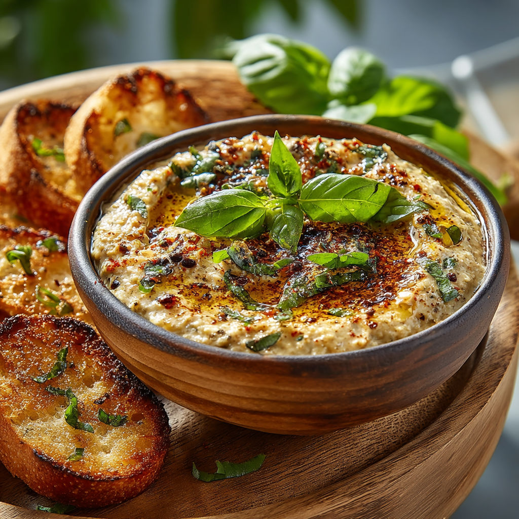 Une assiette de caviar d'aubergines au Companion.