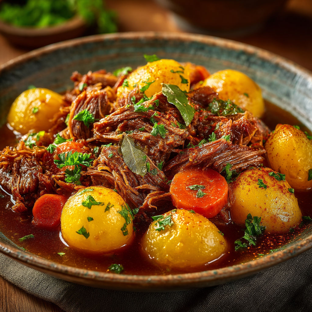 Un plat de viande avec des légumes et des pommes de terre.