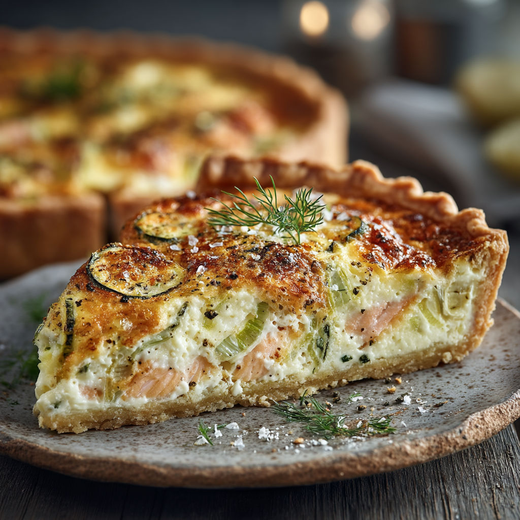 Une tarte aux pommes et aux légumes.