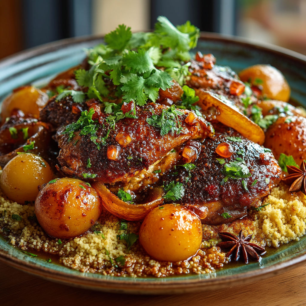 Tajine de Pintade aux Epices de Noël.