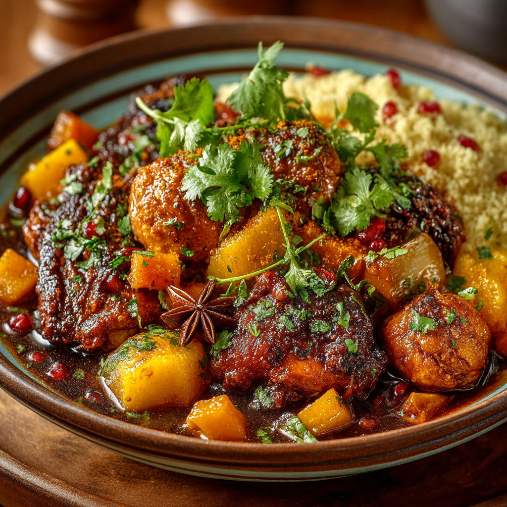 Une assiette de nourriture avec des légumes et des épices.