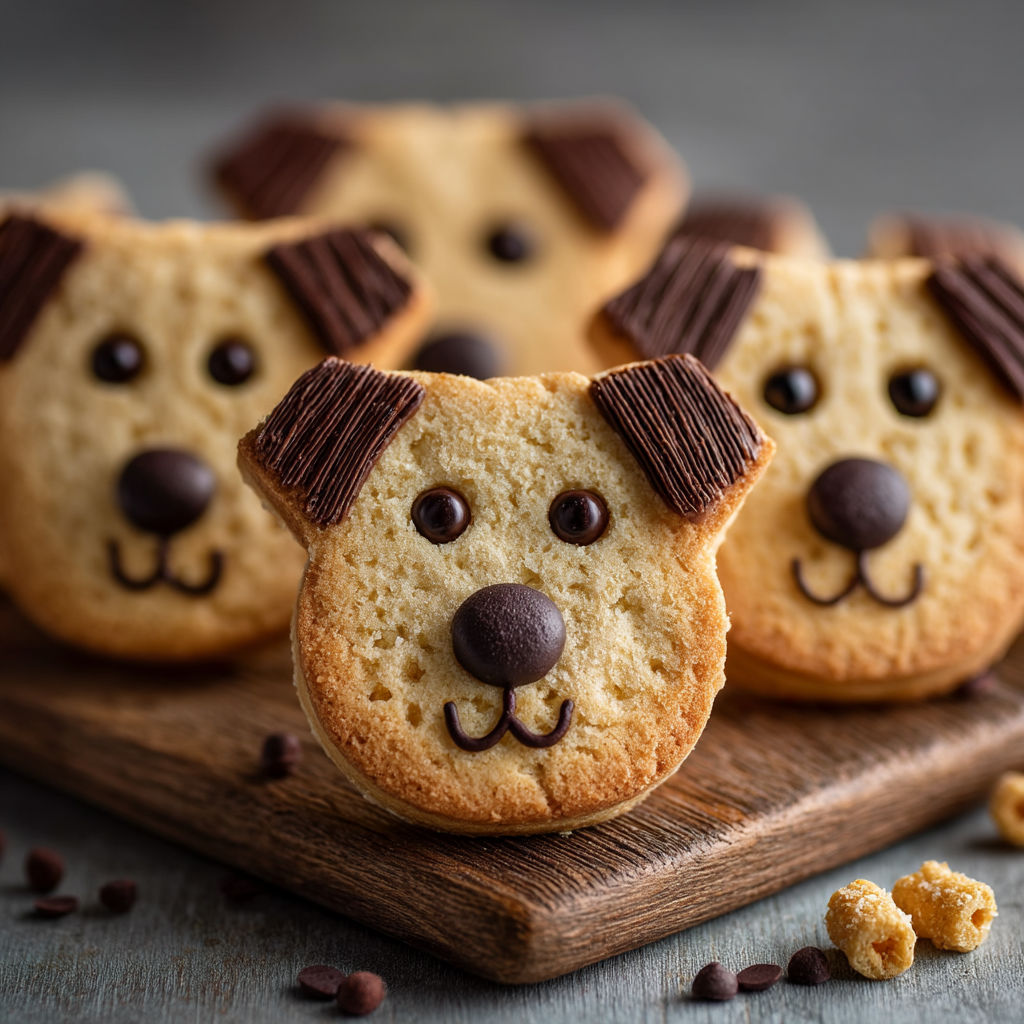 Des cookies en forme de chiens.