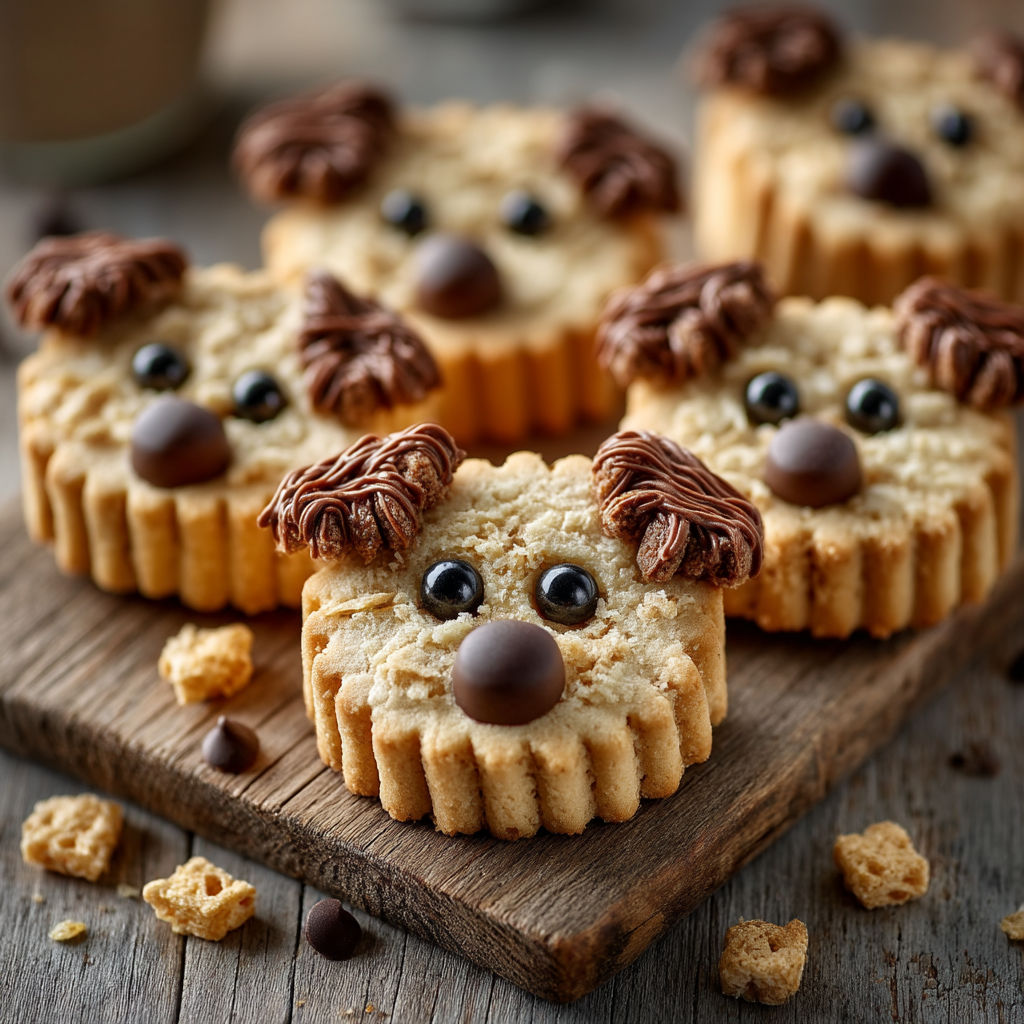 Des cookies en forme de chiens.