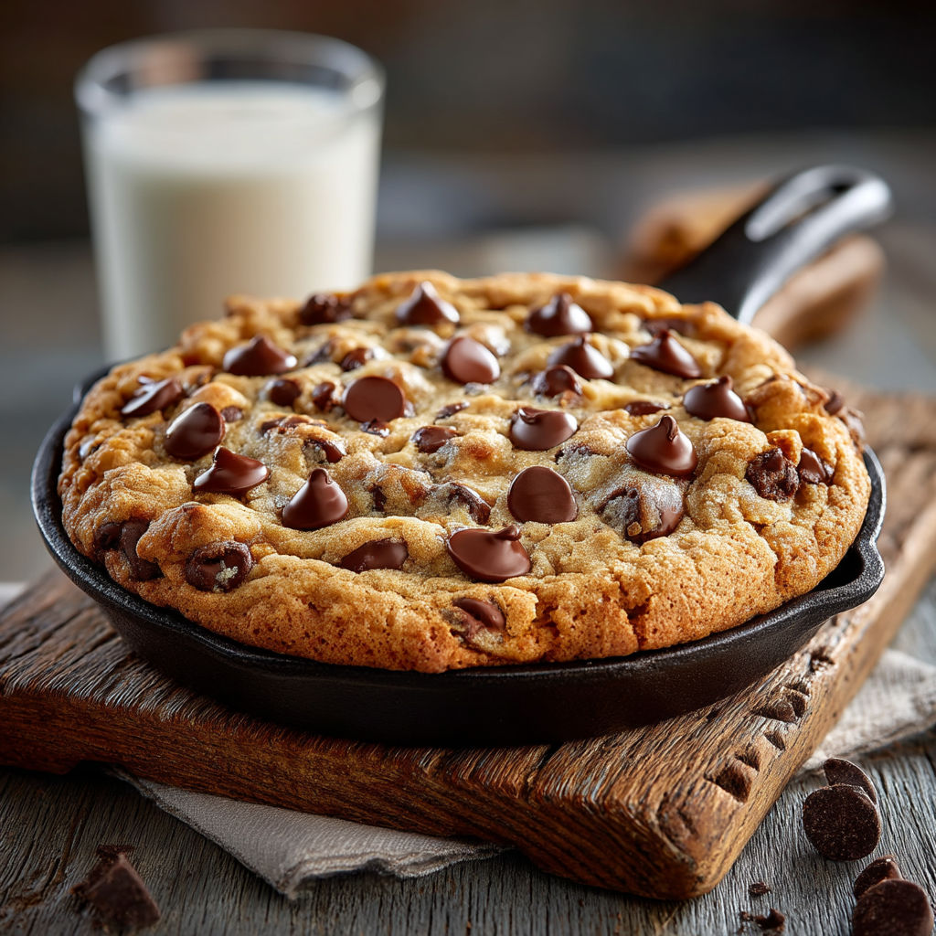Un plat de cookies géant sur une table.