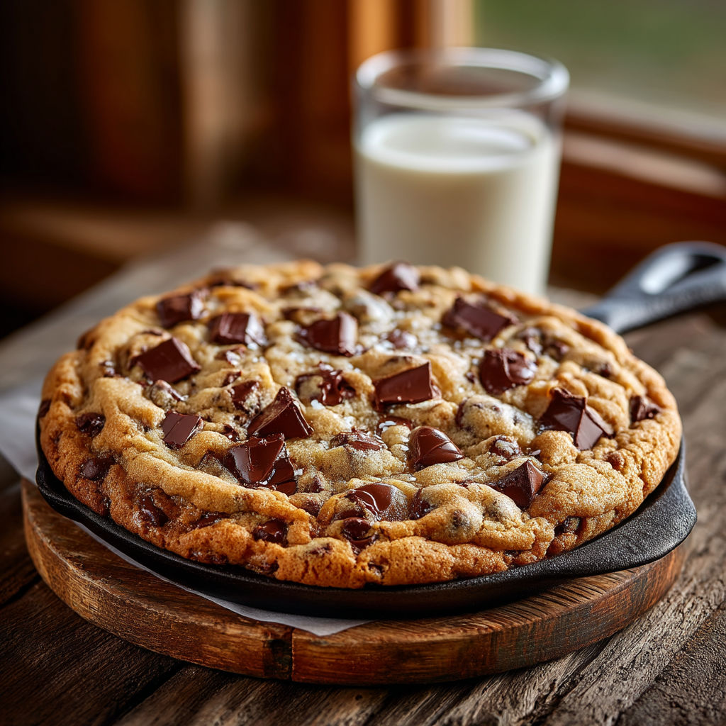 Un plat de cookies géant sur une table.
