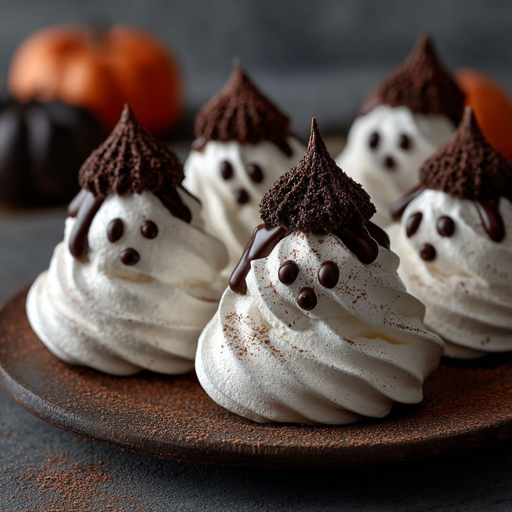 Meringues Fantômes pour Halloween.