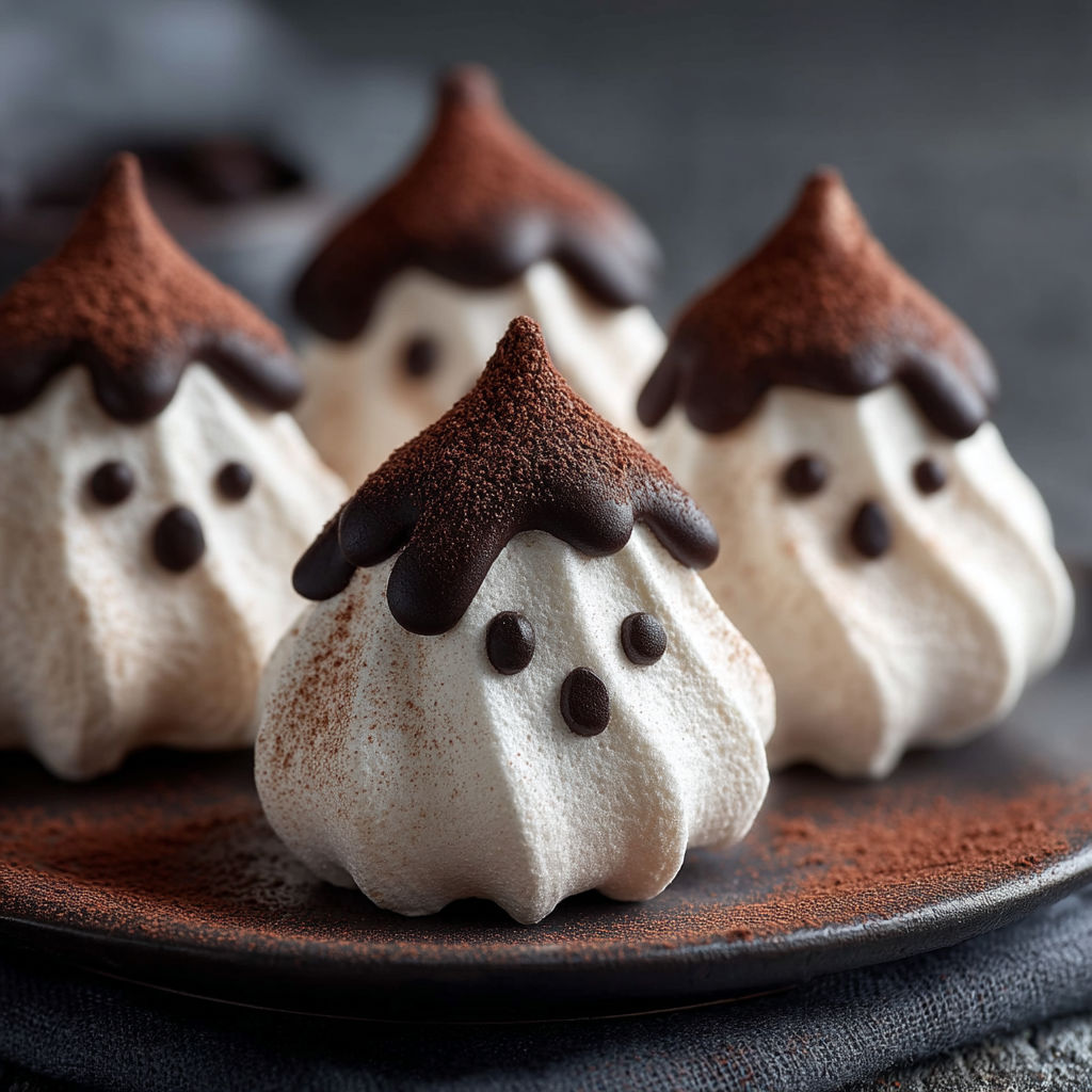 Meringues Fantômes pour Halloween.